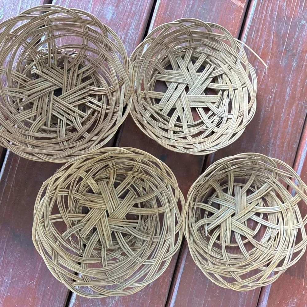 Unbranded Wicker Baskets Unisex Small Tan NWOT Coastal Storage Set of 4